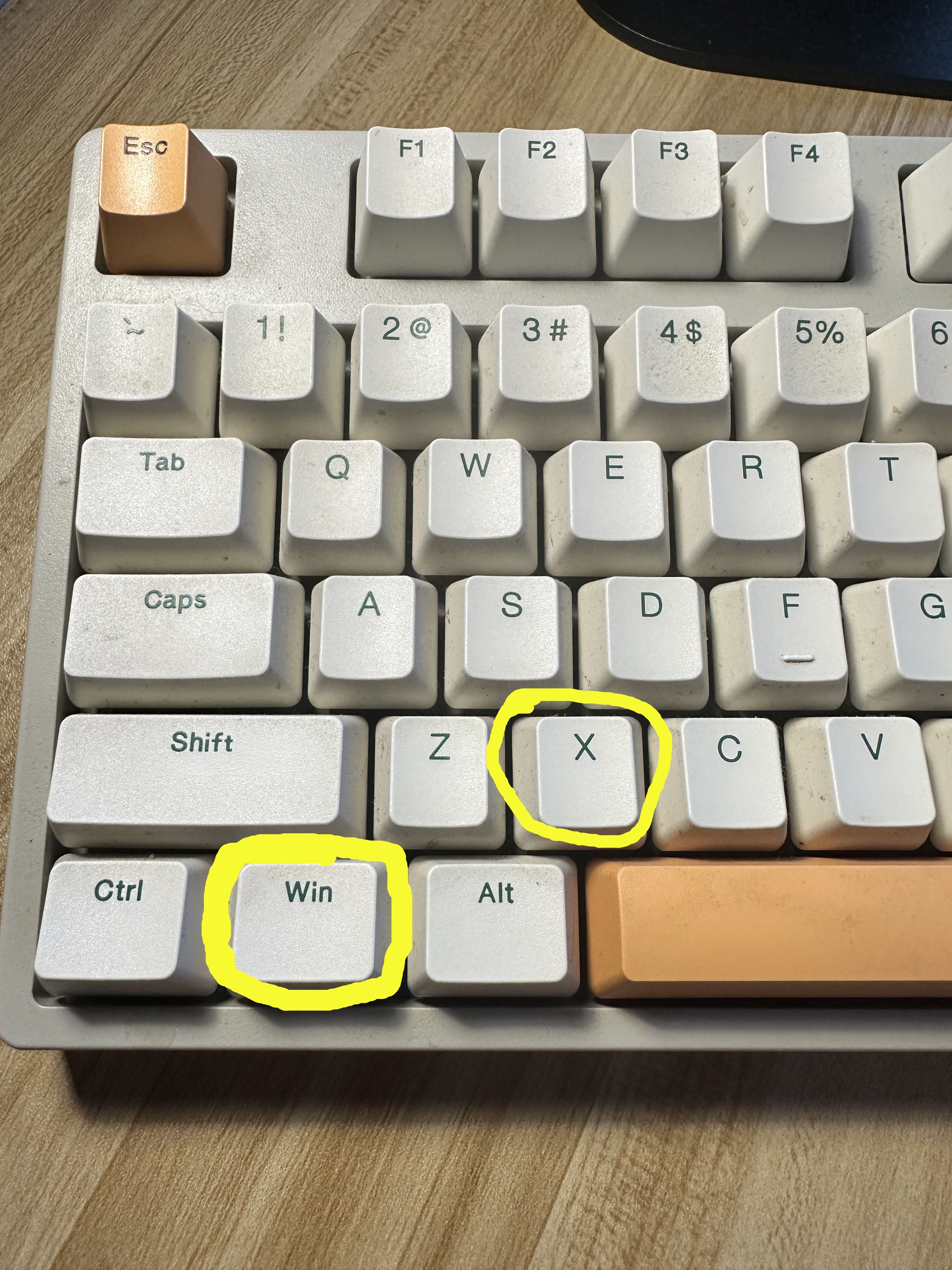 Win+X 快捷键
